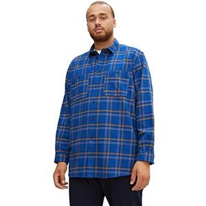 TOM TAILOR Uomini Plusize overhemd met ruitpatroon 1035789, 30741 - Hockey Blue Colorful Check, 4XL Große Größen