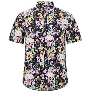 Replay Herenhemd, regular fit, korte mouwen, 010 Black & Flowers, XS