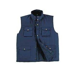 Deltaplus REPORBLPT Vest met meerdere zakken van polyester/katoen, marineblauw, maat S