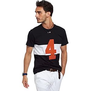La Martina - Men's regular-fit cotton t-shirt, Black, Man, 4XL
