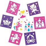 Baker Ross Elf prinsesjablonen voor kunsthandwerk - nieuw speelgoed voor kinderen, perfecte party, beute of grabbelzak (verpakking van 6)