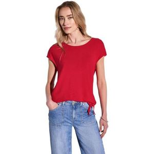 Street One - Dames Shirt - Rood - Viscosemix met Stretch