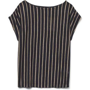 VERO MODA Dames Vmlana Ss Boot Neck Top JRS Ga, navy blazer, S