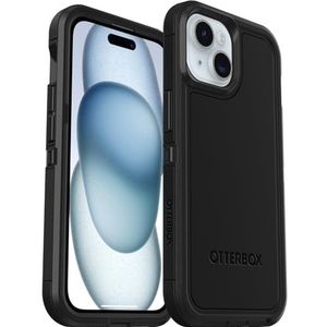 OtterBox Defender XT-hoes voor iPhone 15 / iPhone 14 / iPhone 13 met MagSafe, schokbestendig, valbestendig, ultrarobuust, 5x getest volgens militaire standaard, Zwart, Zonder Verpakking