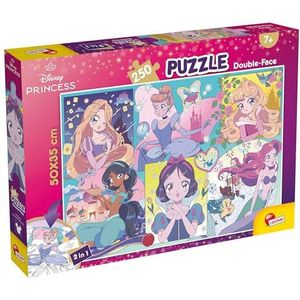 Lisciani - DISNEY PRINCESSES Manga puzzel - 250 stukjes dubbelzijdige puzzel voor kinderen vanaf 7 jaar - Formaat 50x35 - Gekleurde achterkant - Creatieve activiteit - Educatief cadeau idee
