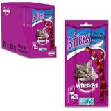 Whiskas Sticks – snack voor katten in verschillende smaken – onweerstaanbare smaakervaring – veel vitaminen en mineralen