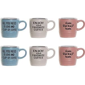 DKD Home Decor Set koffiekopjes, standaard