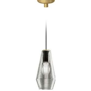Homemania Hanglamp olijf, goud, grijs, glas, 13 x 13 x 27,4 cm, 1 x E27, max. 57 W, 1050 lm, 2700 K, 220-240 V