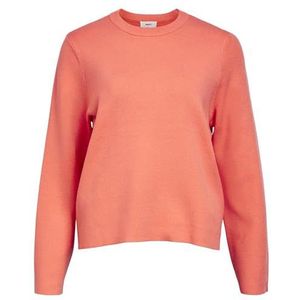 OBJECT Dames Objreynard Square Sleeve O-Neck Noos gebreide trui, Georgia Peach, M