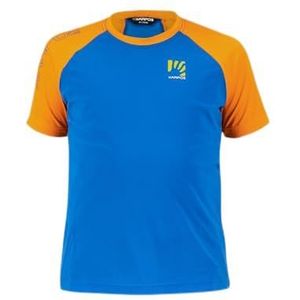 Karpos Unisex kinderen Lavaredo K Jersey T-shirt, Indigo B./Orange Fluo, 12 jaar