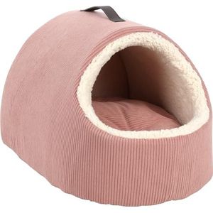 Flamingo Mila Dierenbed, roze, zacht, comfortabel, 50 x 37 x 18 cm, wasbaar, antislip