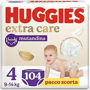 Huggies Extra Care luier maat 4 (7-14 kg), 4 verpakkingen met 26 luiers - 4280 g