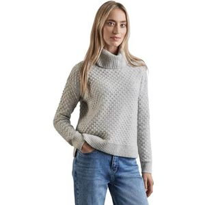 STREET ONE Fluffy roll-Neck Sweater_Structuur, Heather Grey Mel., 40