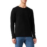 SELECTED HOMME Heren Slhrome Ls Knit Crew Neck G Noos Pullover, zwart, XL