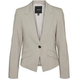 VERO MODA Dames Vmbabette Fitted Boo Blazer, Moon Rock/Detail: melange, 40