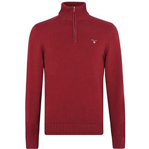 GANT Heren Reg Shield Half Zip Sweat Sweatshirt, robijnrood, L