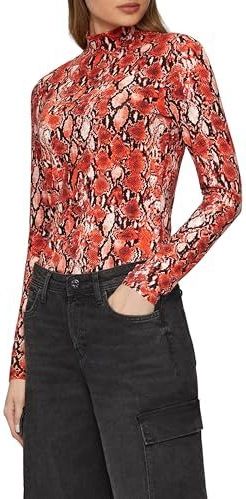 T-shirt - Vrouwelijk - Lange Mouwen - Slanke Pasvorm - Elastische Viscosemix