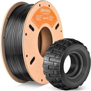 ERYONE TPU Filament 1,75 mm flexibele roll zachte 3D-afdrukbundel voor 3D-printer, tolerantie: ±0,05 mm, 0,5 kg (0,5 kg) /spoel. zwart…