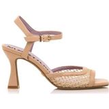 Mariamare - Nuin - Sandalen - Beige - 8 tot 10 cm Hakhoogte - Gesp