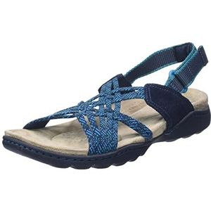 Clarks Amanda Ease Sandalen voor dames, Navy Combi, 37 EU