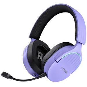 Trust Gaming GXT 491P Fayzo Draadloze Gaming Headset Bluetooth + RF 2.4 GHz, 7.1 Surround Sound, 22 Uur Batterij, 35% Gerecycled Plastic, RGB Headphones Wireless PC PS5 PS4 Switch - Paars