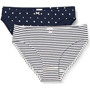 Sanetta Rioslip voor meisjes in dubbelverpakking, blauwe slip, Nordic Blue, 140 cm