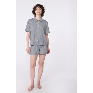 Petit Bateau Pyjacourt voor dames, Blauw/Wit, S