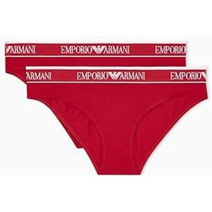 Emporio Armani - Lot de 2 Slips - Rood - Logoband - Voor Vrouwen