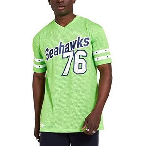 New Era Seattle Seahawks New Era T Shirt/Tee Nfl Stripe Sleeve Oversized Tee Green - L