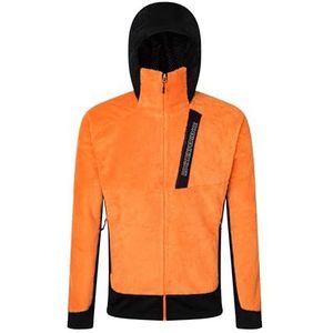 Rock Experience REMC02681-C950 Blizzard Tech Hoodie Man Fleece Heren Shirt met lange mouwen 0615 Persimmon Oranje+0208 Caviar L