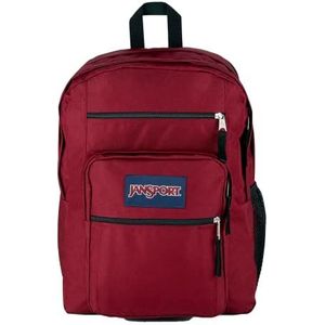 JanSport Big Student, Grote Rugzak, 41 L, 43 x 33 x 25 cm, 15in laptop compartment, Russet Red
