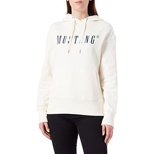 MUSTANG Style wit H-logo sweatshirt met capuchon dames, Whisper White 2013, 4XL