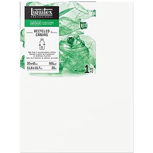 Liquitex 416030040 Recycled Canvas, gemaakt van 100% recycled plastic, hoge kwaliteit canvas met 565 g/m², FSC, 3-voudig gegrond voor olie - & acrylverf - Traditioneel - 30x40cm