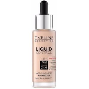 Eveline Cosmetics - Liquid Control - Vloeibare Make-up - 24 Uur - Matterend Effect van de Babyhuid