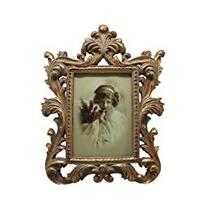 Biscottini Tafelfoto's, 27 x 3,5 x 34 cm, fotolijst van hars, gemaakt in Italië, vintage fotolijst, handbeschilderd