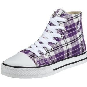 LICO Fly High 180099, sneakers voor meisjes, Violet lila geruit, 38 EU