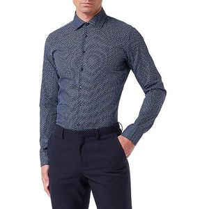 Seidensticker Extra slim fit overhemd met lange mouwen voor heren, donkerblauw, 38