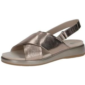Caprice Dames 9-28208-44 platte sandalen, taupe metallic, 38 EU, taupe metallic, 38 EU