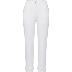 Raphaela by Brax Caren Turn Up Light gekleurde denim jeans voor dames, wit, 40K, Kleur: wit