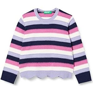 United Colors of Benetton Tricot G/C M/L 127BH100E trui, meerkleurig gestreept 911, 82 meisjes