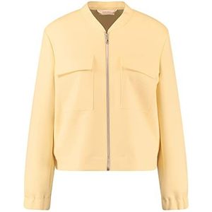 Gerry Weber Damesblouson met lange mouwen, elastische zoom met mouwen, blazer, lange mouwen, gevoerde blouson, effen, vanille, 46