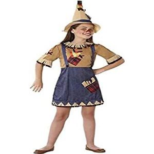 Atosa Kostuum vogelverschrikker tovenaar Oz meisjes kinderen 10 tot 12 jaar