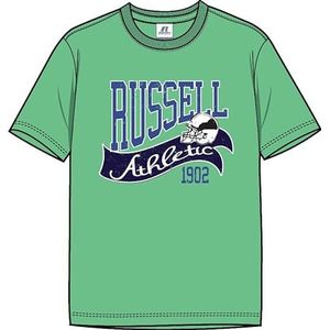 RUSSELL ATHLETIC Hailmary-s/S Crewneck T-shirt heren, Absint groen, S