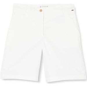 Tommy Hilfiger Dames CO Blend Chino Short Th Optic Wit 46, Th Optic Wit, 72 NL
