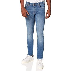 JACK & JONES Heren Skinny Fit Jeans Liam Original AGI 114, Denim Blauw, 32W / 34L
