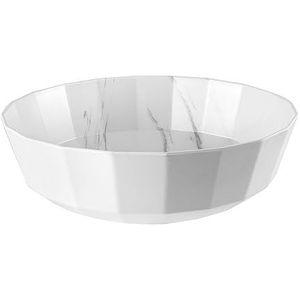 LACOR - 63252 - fruitschaal, buffet & display, fruitmand, 100% stapelbaar, BPA-vrij, melamine, inhoud: 2,4 l, Ø 23 cm, hoogte: 7,5 cm, vaatwasmachinebestendig, kleur: wit