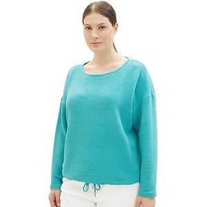 TOM TAILOR Dames Plussize Sweatshirt, 10426 - Summer Teal