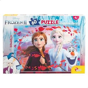 Lisciani Giochi Frozen puzzel dubbelzijdig, 60 delen, meerkleurig, 65318.0