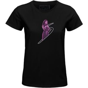 Marvel MS WOMAVLSTS017 T-shirt voor dames, zwart, maat L, Zwart, L