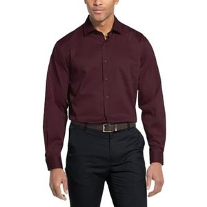 Van Heusen Heren Overhemd Regular Fit Flex Kraag Solid, Haard, 17.5 Neck / 32-33 Sleeve